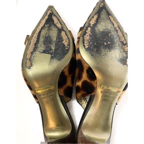 Dolce & Gabbana Animal Print Heels - Picture 5 of 6